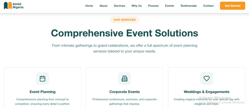 Ambil Nigeria website services section